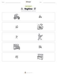 Ragtime printable worksheet preview