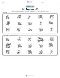 Ragtime printable worksheet preview