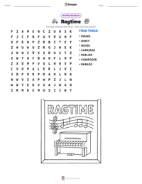 Ragtime printable worksheet preview