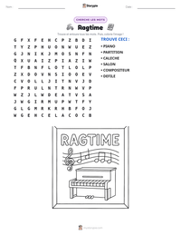 Aperçu de la feuille de travail imprimable Ragtime