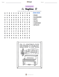 Ragtime afdrukbare werkblad voorbeeld