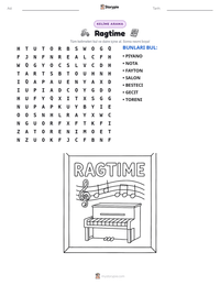 Ragtime yazdırılabilir çalışma sayfası önizlemesi