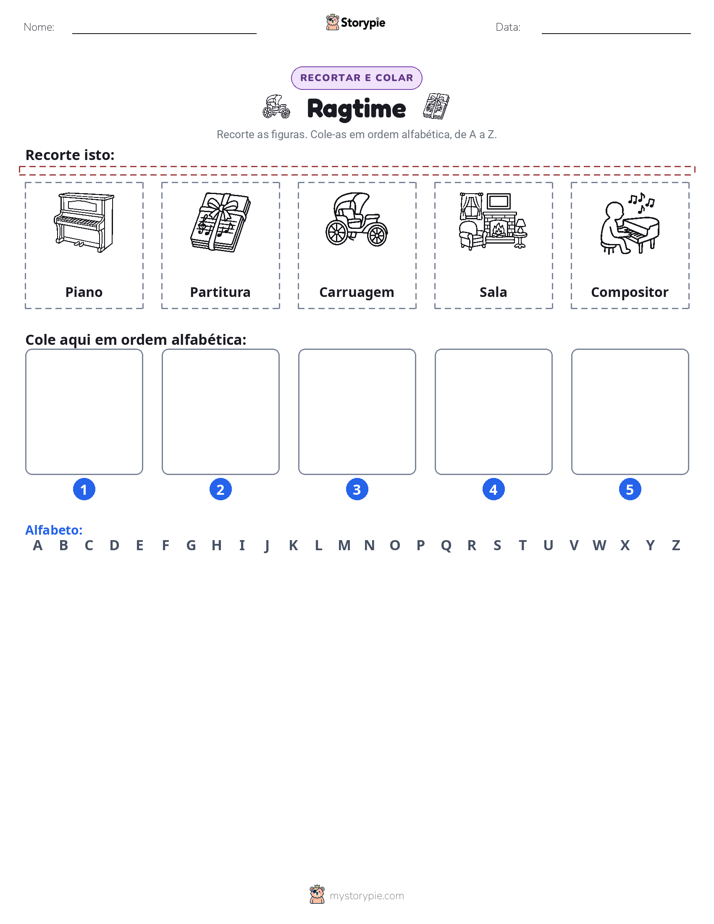 Recortar & Colar Alfabeto