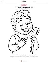Ella Fitzgerald afdrukbare werkblad voorbeeld