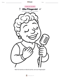 Prévia da folha de atividades imprimível Ella Fitzgerald