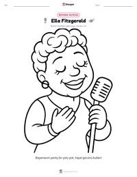 Ella Fitzgerald yazdırılabilir çalışma sayfası önizlemesi