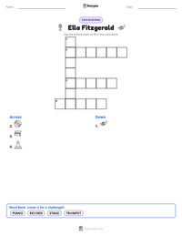 Ella Fitzgerald printable worksheet preview