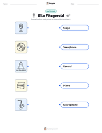Ella Fitzgerald printable worksheet preview