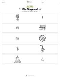 Ella Fitzgerald printable worksheet preview