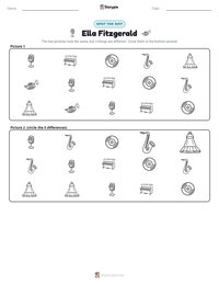 Ella Fitzgerald printable worksheet preview