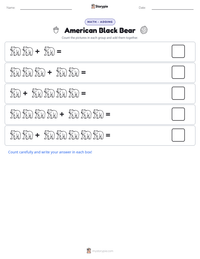American Black Bear printable worksheet preview