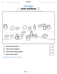 Acids and Bases printable worksheet preview