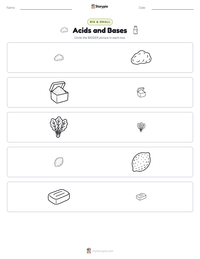 Acids and Bases printable worksheet preview