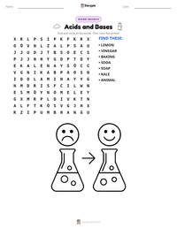 Acids and Bases printable worksheet preview