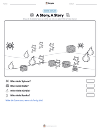 A Story, A Story druckbare Arbeitsblatt Vorschau