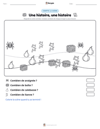 Aperçu de la feuille de travail imprimable Une histoire, une histoire