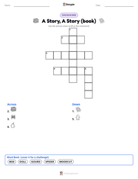 A Story, A Story (book) printable worksheet preview