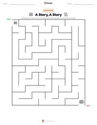 A Story, A Story druckbare Arbeitsblatt Vorschau
