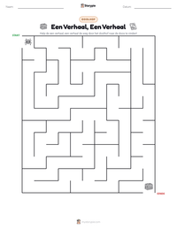 Een Verhaal, Een Verhaal afdrukbare werkblad voorbeeld