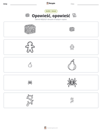 Podgląd drukowalnego arkusza ćwiczeń Opowieść, opowieść