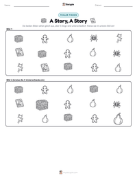 A Story, A Story druckbare Arbeitsblatt Vorschau