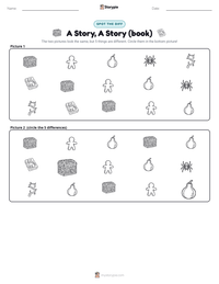 A Story, A Story (book) printable worksheet preview