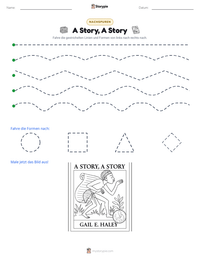 A Story, A Story druckbare Arbeitsblatt Vorschau