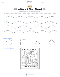 A Story, A Story (book) printable worksheet preview