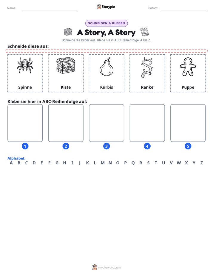 Schneiden & Einfügen Alphabet