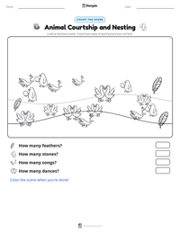 Animal Courtship and Nesting printable worksheet preview