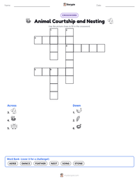Animal Courtship and Nesting printable worksheet preview