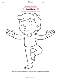Pagina da colorare di Equilibrio per bambini
