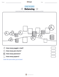 Balancing printable worksheet preview