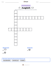 Ausgleich druckbare Arbeitsblatt Vorschau