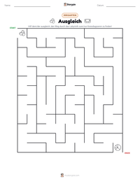Ausgleich druckbare Arbeitsblatt Vorschau