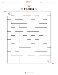 Balancing printable worksheet preview