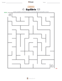 Vista previa de la hoja de trabajo imprimible de Equilibrio