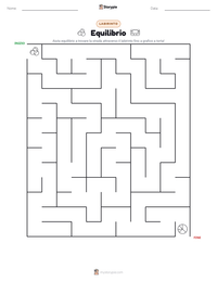 Anteprima della scheda stampabile di Equilibrio