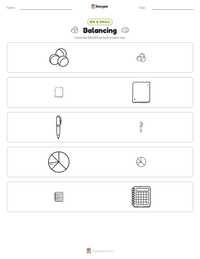 Balancing printable worksheet preview