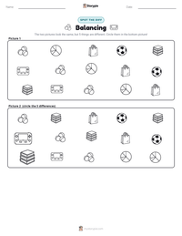 Balancing printable worksheet preview