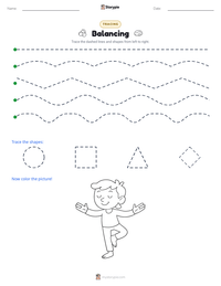 Balancing printable worksheet preview