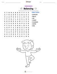 Balancing printable worksheet preview