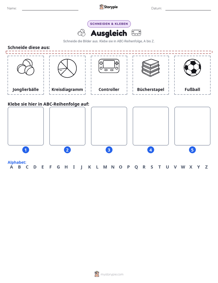 Schneiden & Einfügen Alphabet