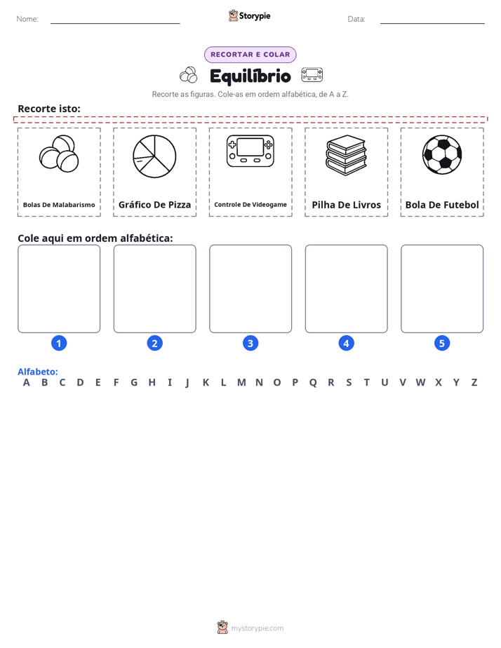 Recortar & Colar Alfabeto
