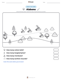 Alabama printable worksheet preview