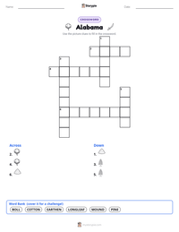 Alabama printable worksheet preview