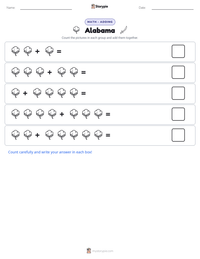 Alabama printable worksheet preview
