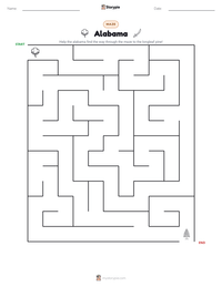 Alabama printable worksheet preview