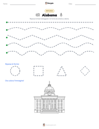 Anteprima della scheda stampabile di Alabama