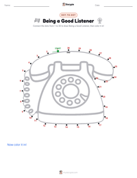 Being a Good Listener printable worksheet preview